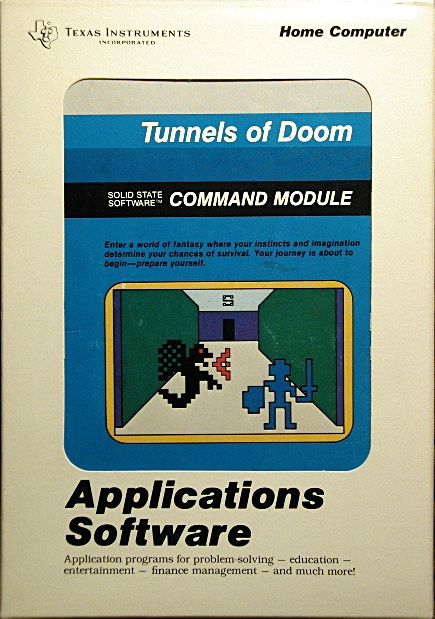 Tunnels of Doom box art for TI-99